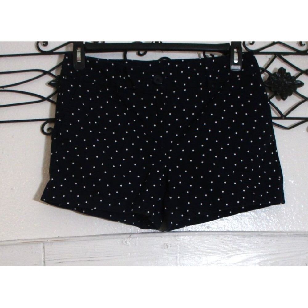 LOFT Shorts Women's Size 6 Blue Polka Dot Pockets Chino